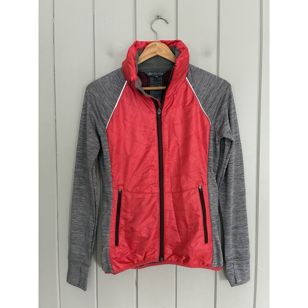 Title Nine Willpower Active Jacket XS Insulated Hybrid Gray Red Full Zip